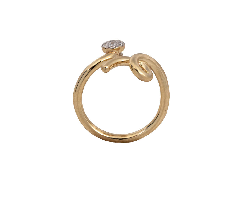 Diamond Tear Shaped Baby Vine Ring