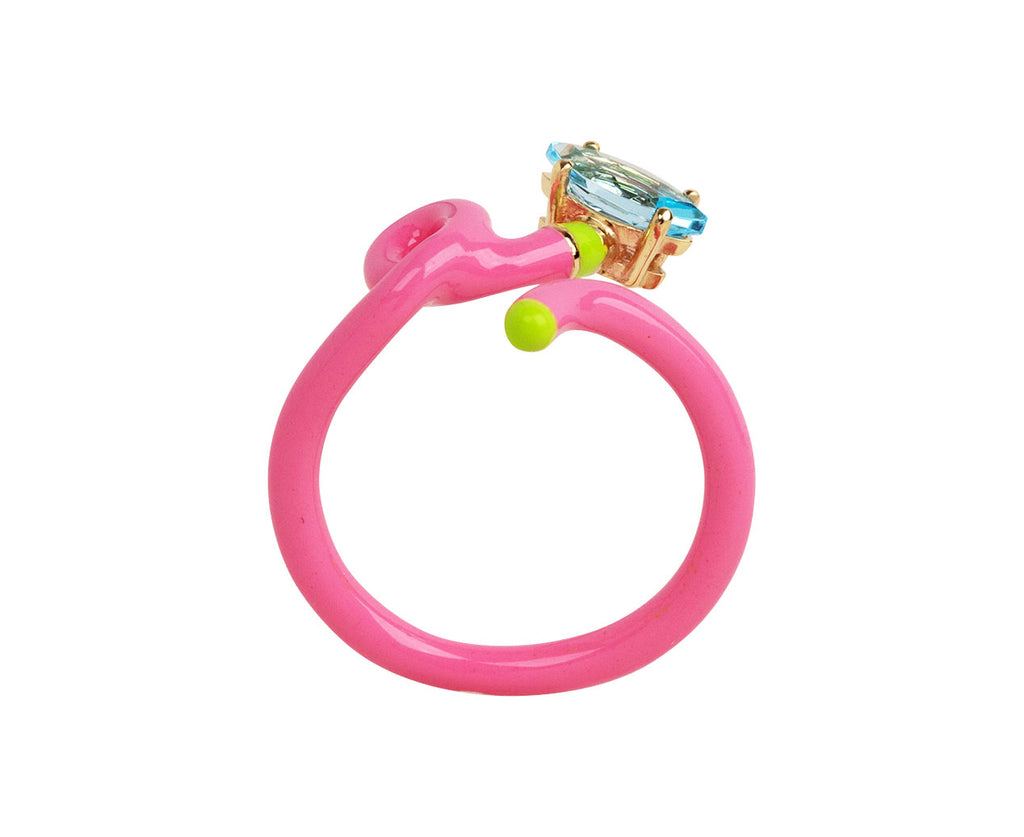 Bea Bongiasca Blue Topaz Head to Toe Baby Vine Ring Top