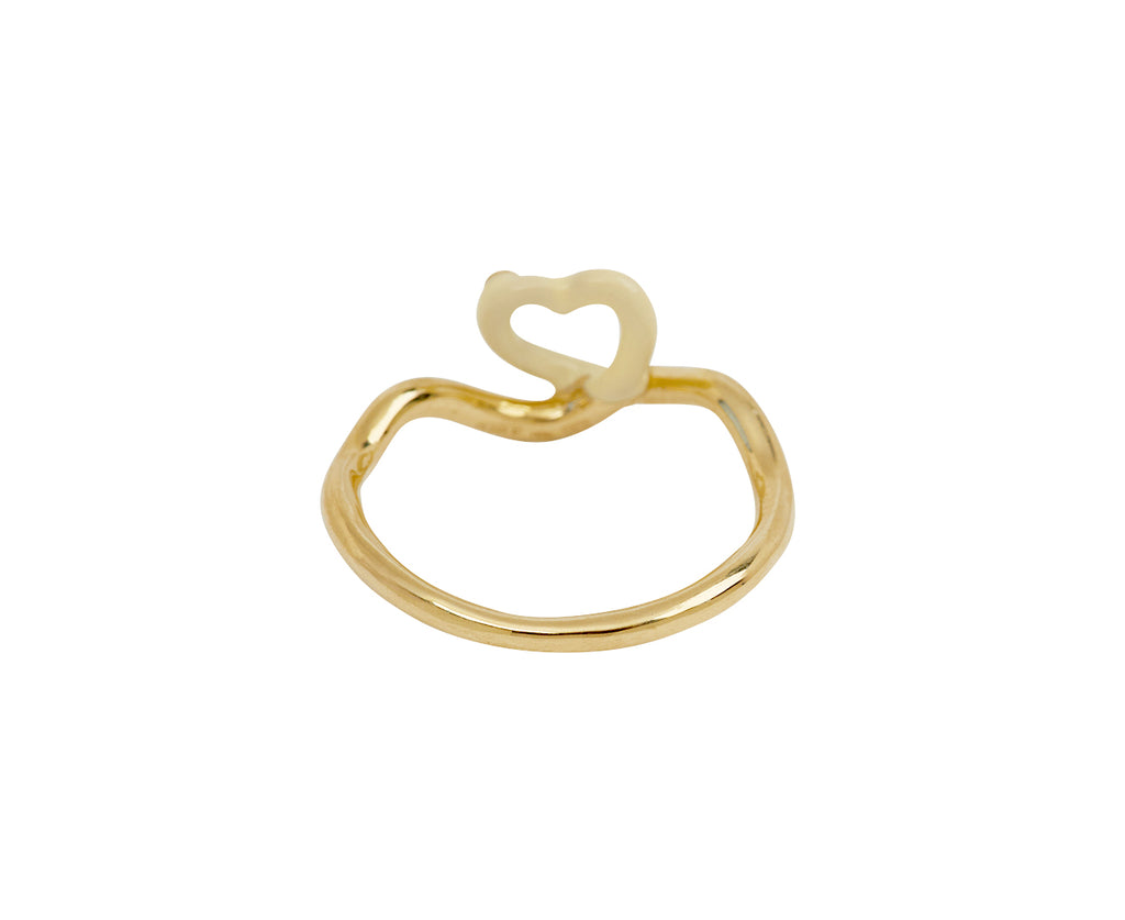 Panna Enamel and Diamond Heart Ring