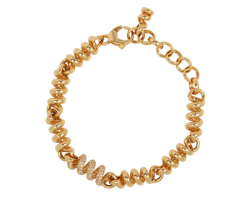 Single Diamond Link Slinkee Chain Bracelet