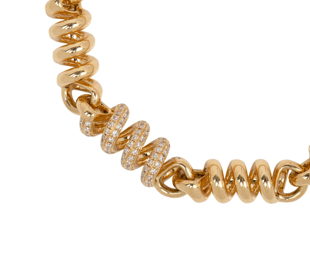 Single Diamond Link Slinkee Chain Bracelet