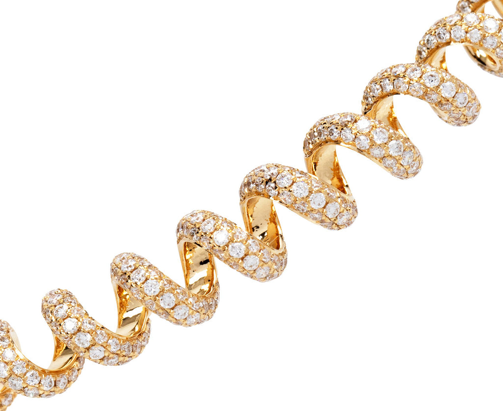 Boochier Diamond Slinkee Bangle Bracelet Close Up