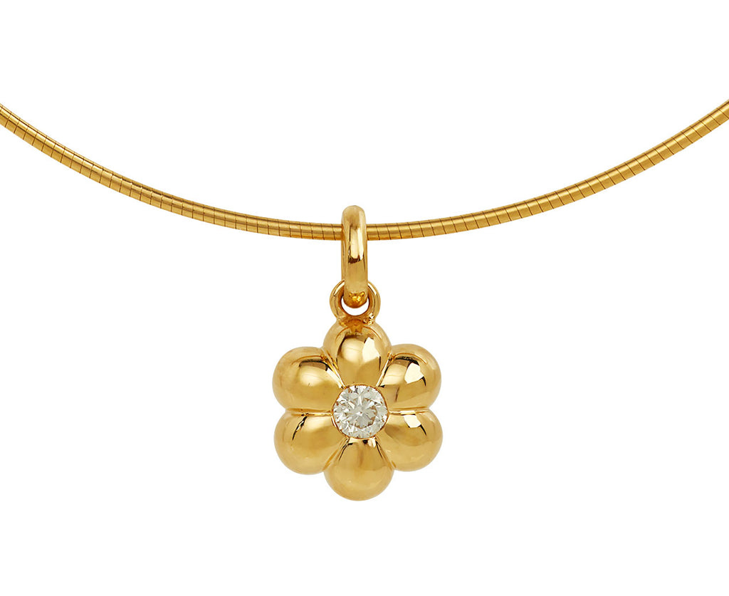 Diamond Flower Puff Pendant ONLY