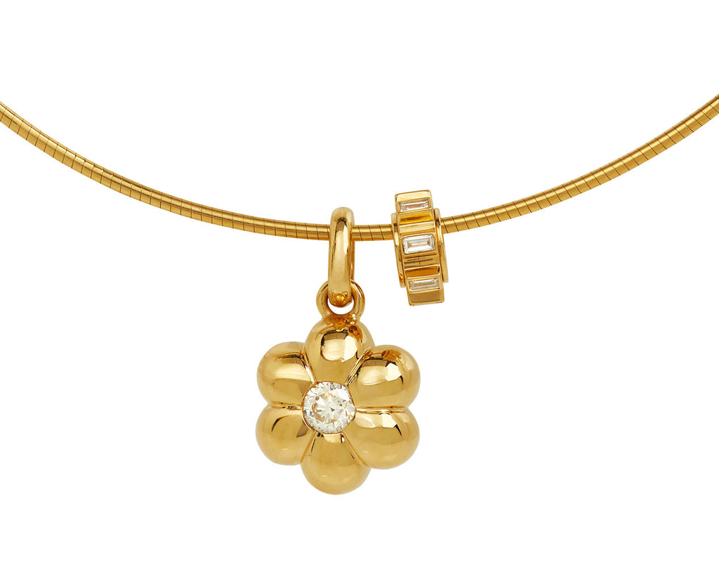 Diamond Flower Puff Pendant ONLY