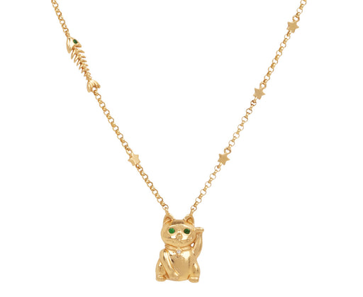 Boochier Lucky Cat Pendant Necklace