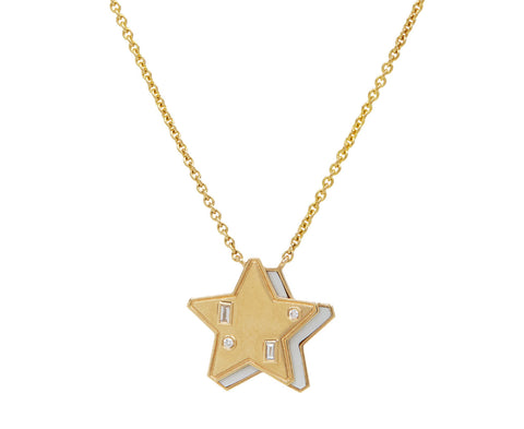 Mother-of-Pearl Star Pendant Necklace