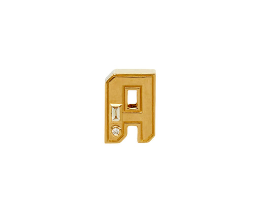 Mini Diamond Bangers Letter A Charm