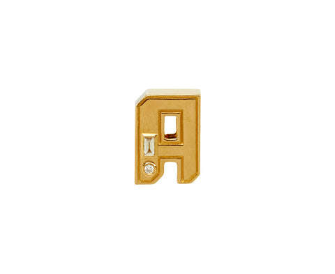Mini Diamond Bangers Letter A Charm