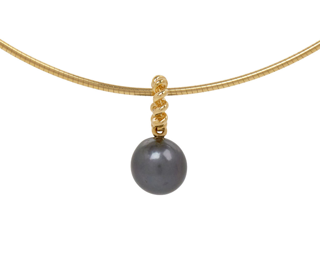 Gray Pearl Beaching Charm Pendant ONLY