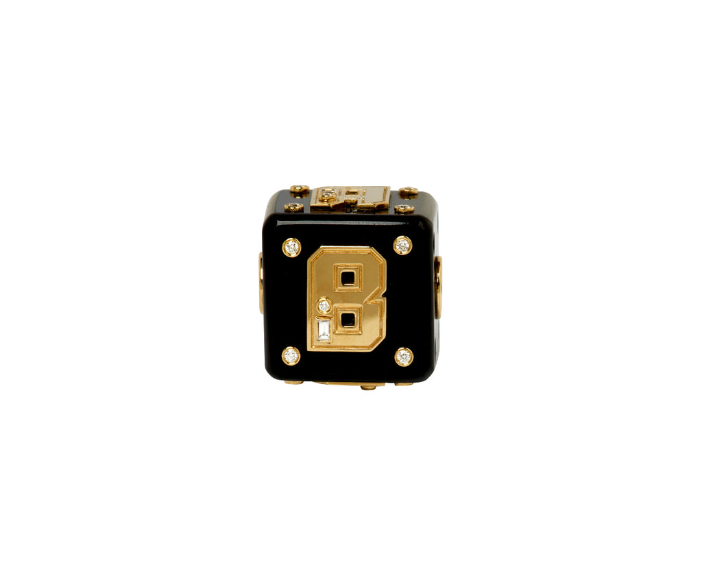 Onyx Jumbo Letter Dice Bangers Charm ONLY