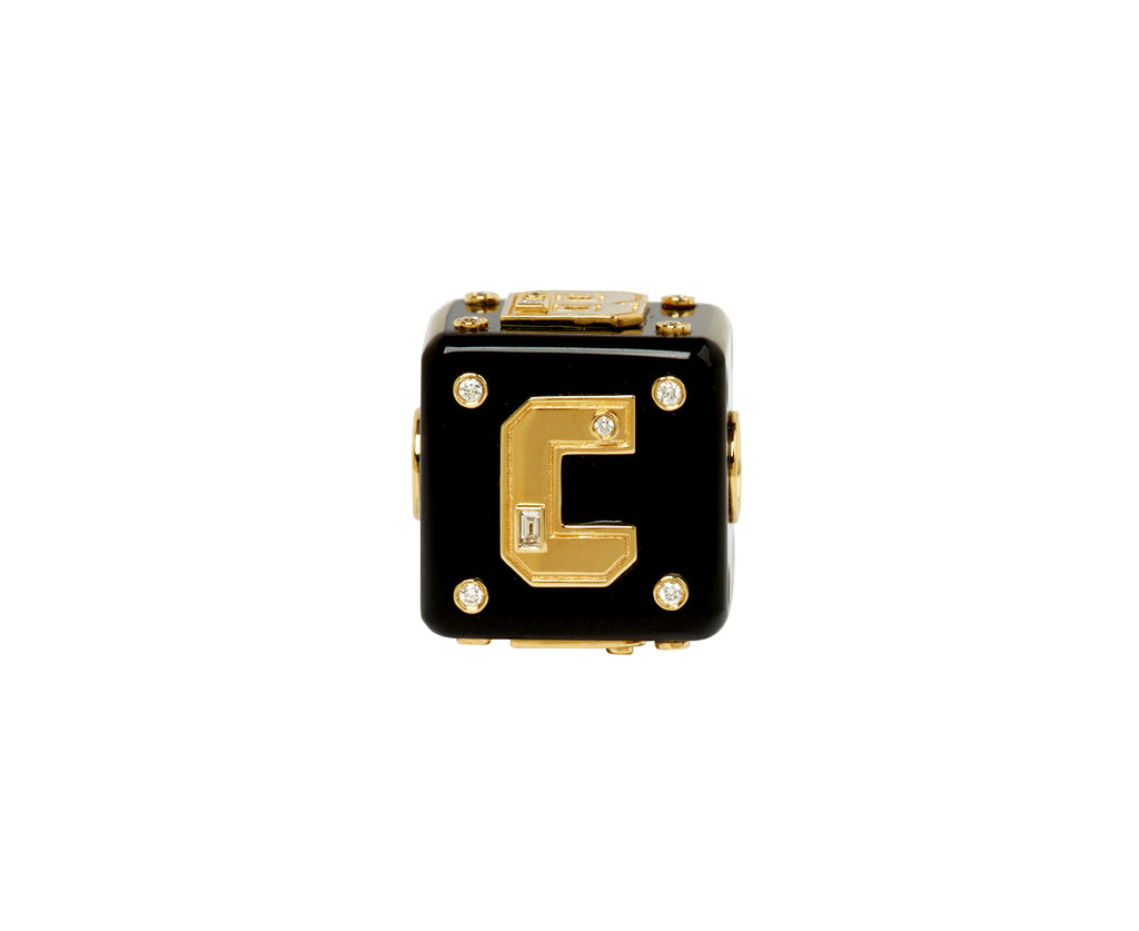 Onyx Jumbo Letter Dice Bangers Charm ONLY