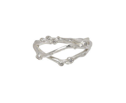 Branch Diamond Encrusted Branch Ring