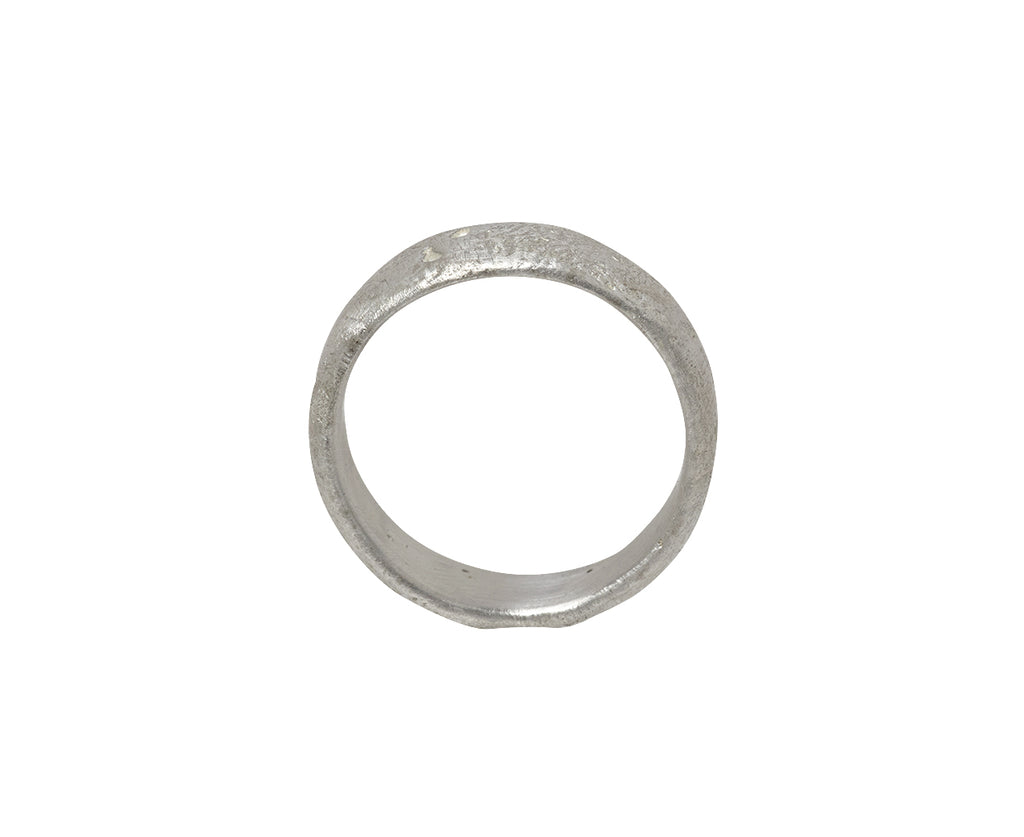 Branch Silver Worn Ring - Top Down View
