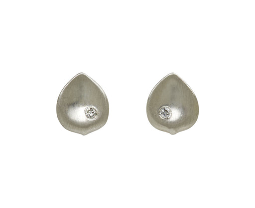 Branch Rose Petal Stud Earrings