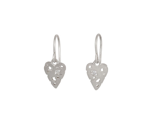Branch Mini Shadow Heart and Diamond Drop Earring