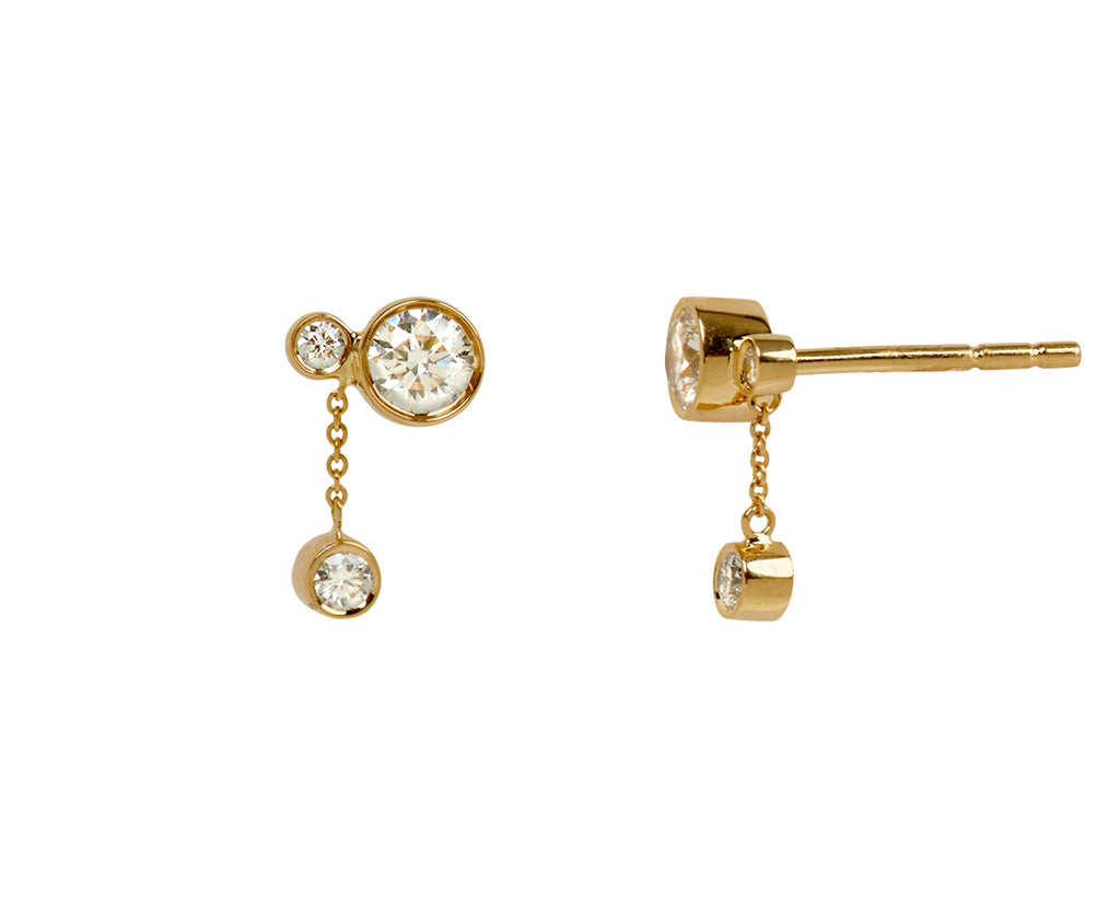 Sophie Bille Brahe Grande Lou Diamond Earrings - side