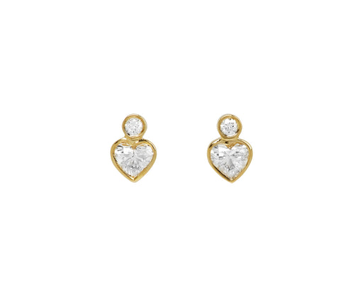 Sophie Bille Brahe Petite Lily Coeur Stud Earrings