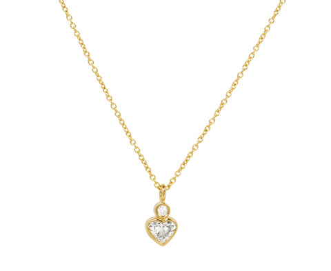 Diamond Lily Coeur Pendant Necklace