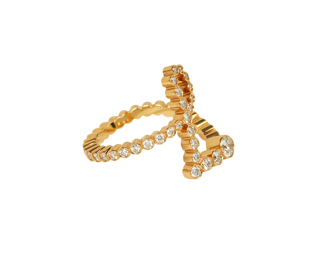 Diamond 'L' Ensemble Ring - TWISTonline 