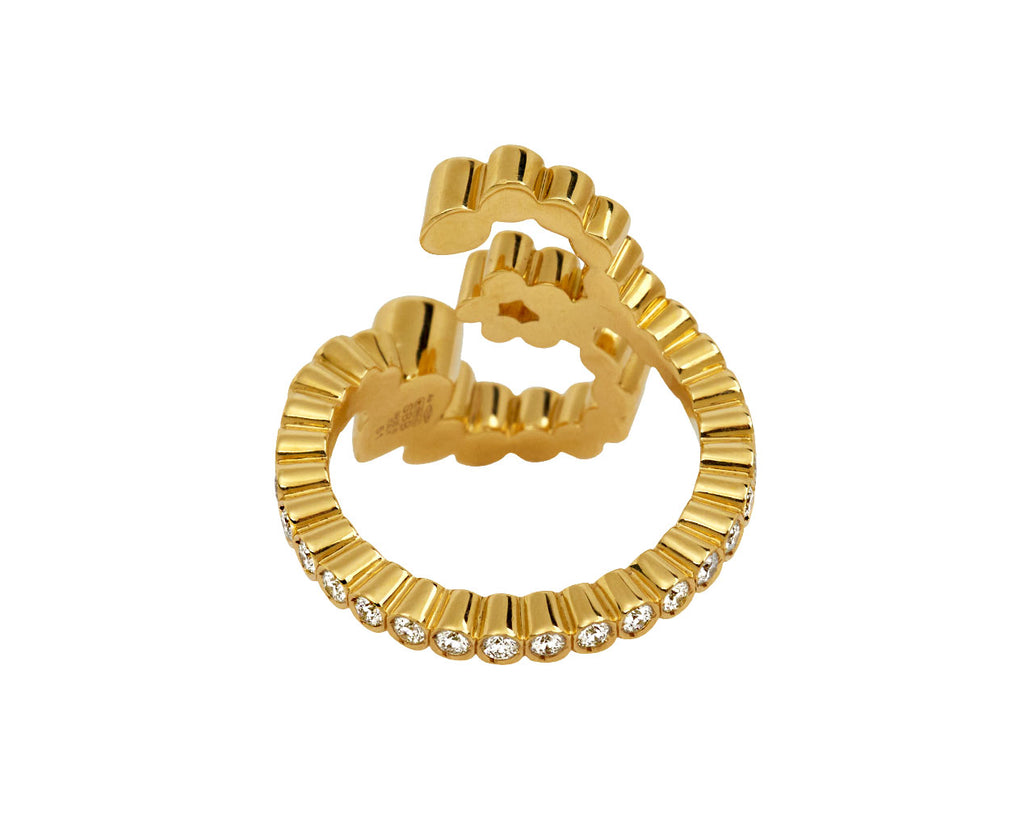 Sophie Bille Brahe Diamond 'E' Ensemble Ring - back