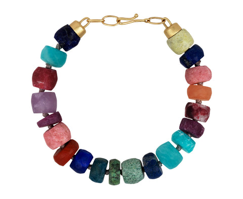 Rainbow Beaded Gemstone Bracelet