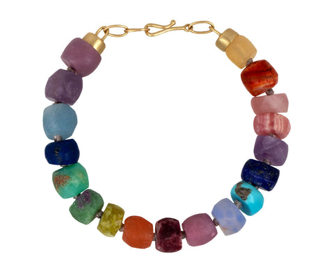 Rainbow Beaded Gemstone Bracelet
