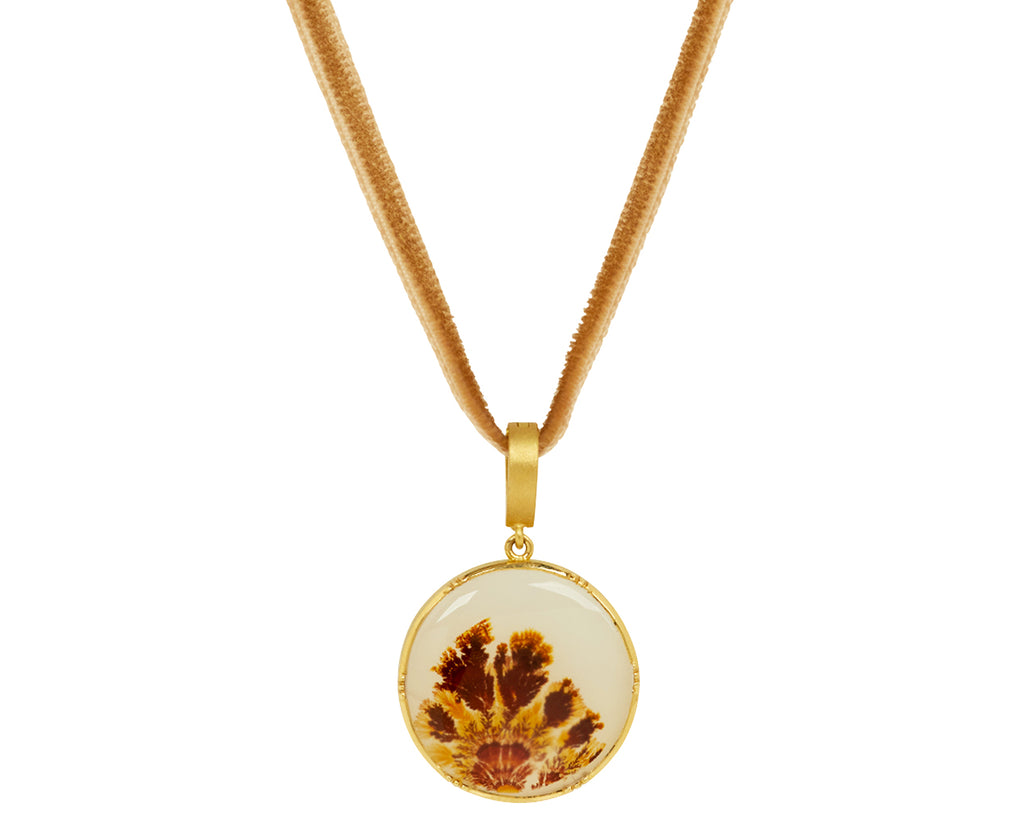 Brooke Gregson Dendritic Agate Fern Pendant Necklace