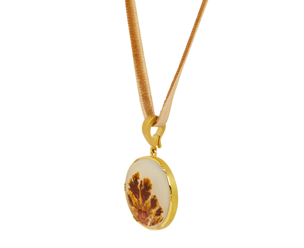 Brooke Gregson Dendritic Agate Fern Pendant Necklace - side