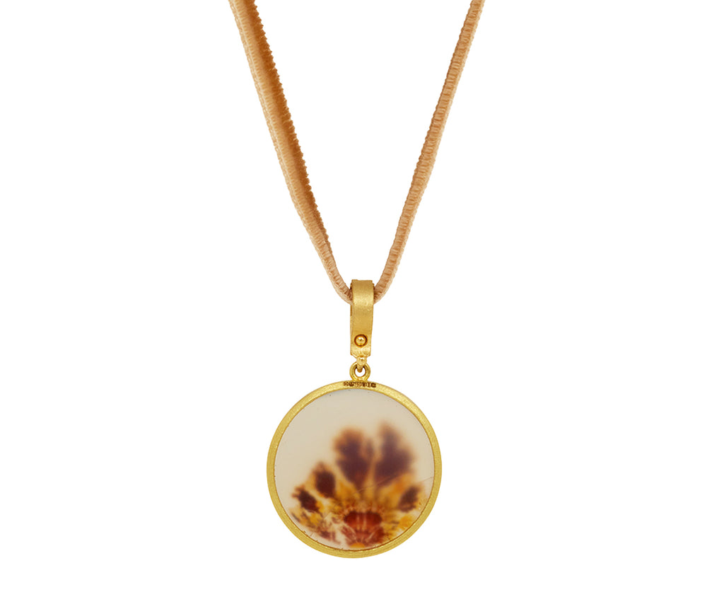 Brooke Gregson Dendritic Agate Fern Pendant Necklace - back