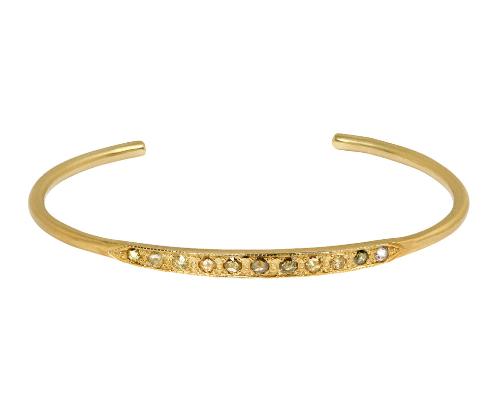 Mixed Rosecut Diamond Empire Cuff Bracelet
