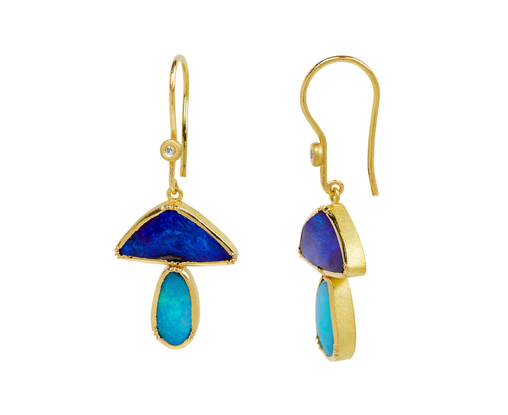 Brooke Gregson Boulder Opal Mushroom Drop Earrings - Side View
