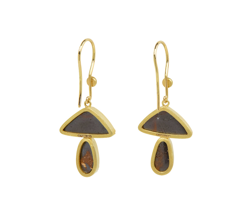 Brooke Gregson Boulder Opal Mushroom Drop Earrings - Back View