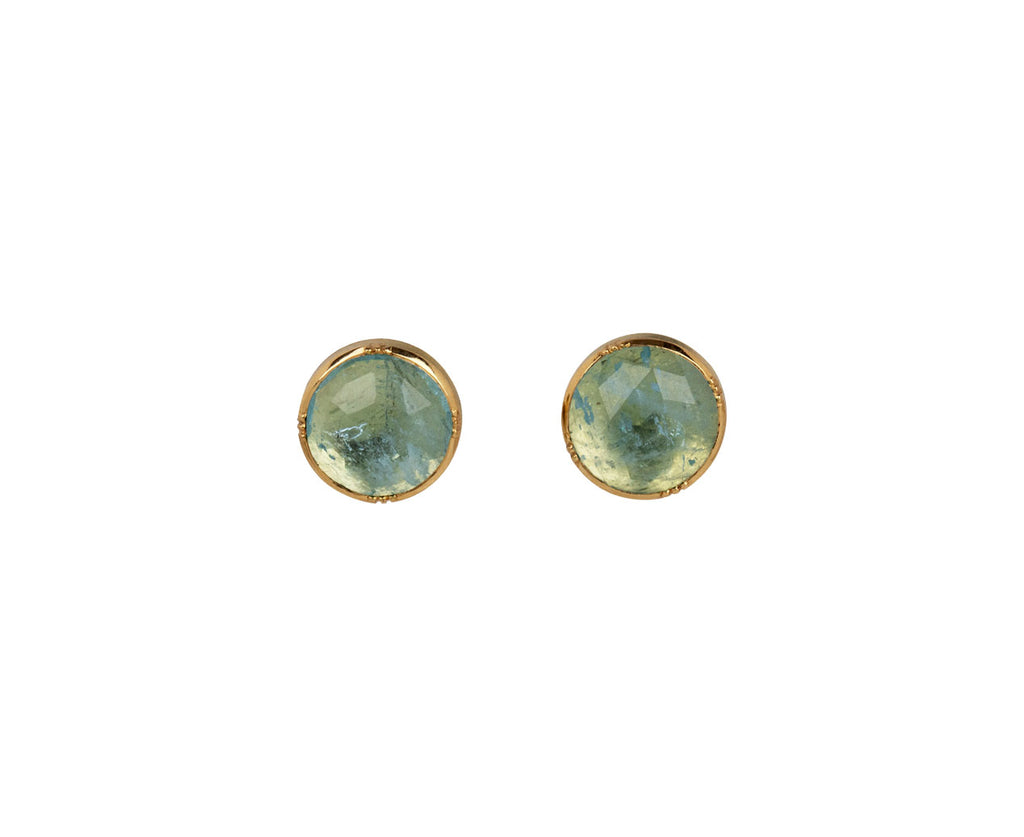 Aquamarine Orbit Stud Earrings