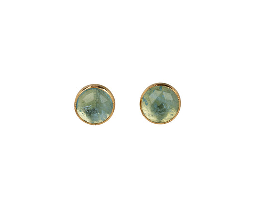 Aquamarine Orbit Stud Earrings