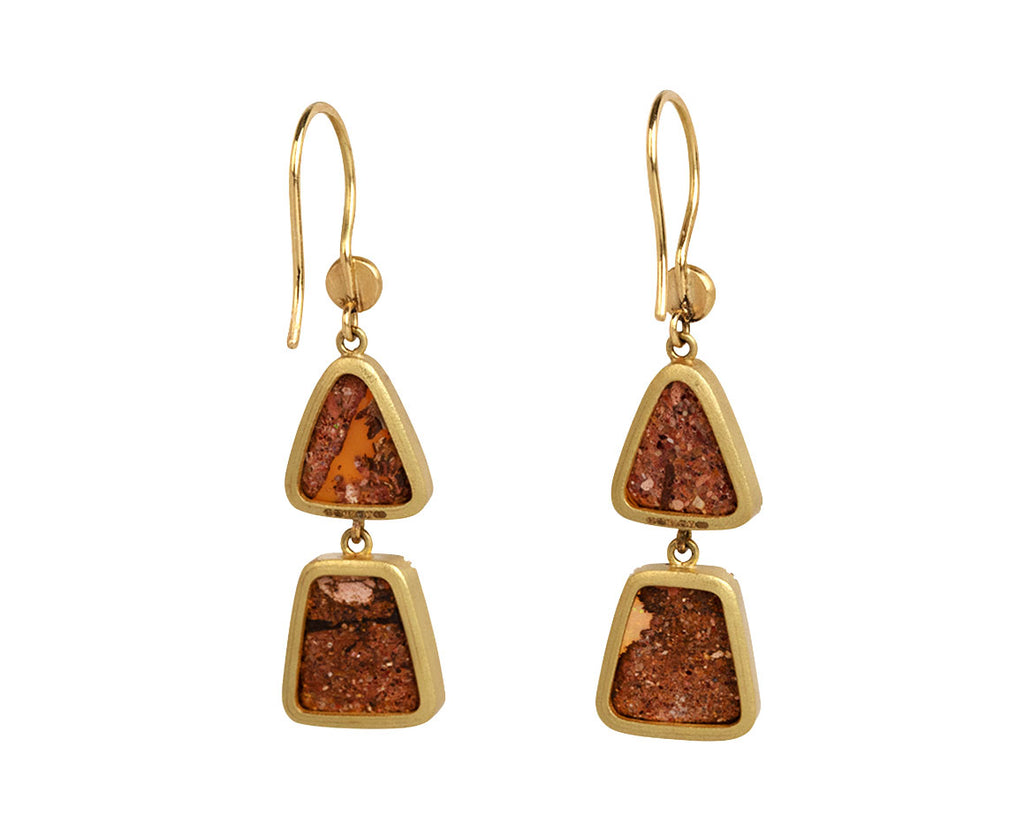 Brooke Gregson Pyramid Wood Opal Double Drop Earrings Back