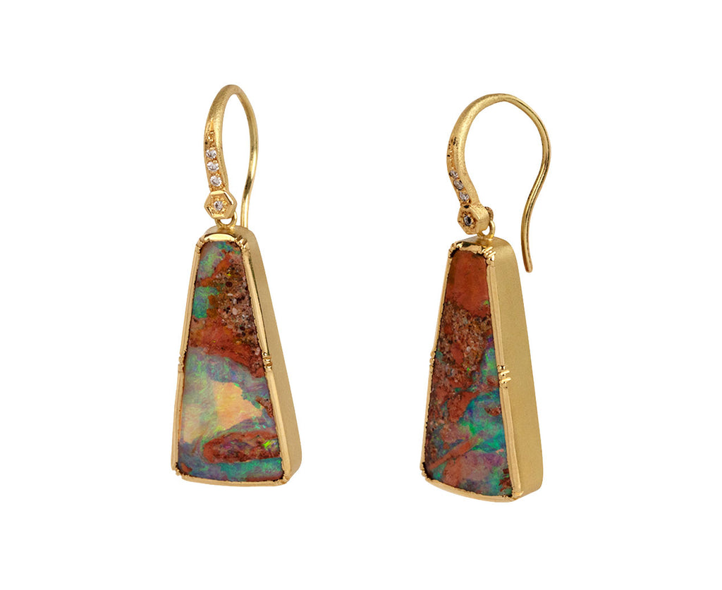 Brooke Gregson Pyramid Pipe Opal Drop Earrings Side View