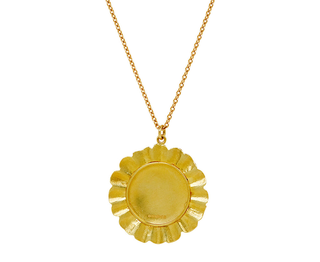 Brooke Gregson Engraved Lionheart Sun Pendant Necklace - back