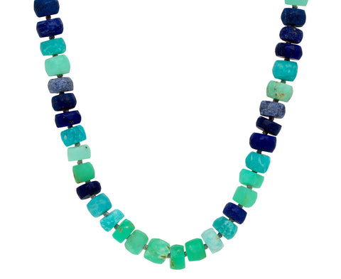 Cool Toned Candy Gem Honed Bead Necklace