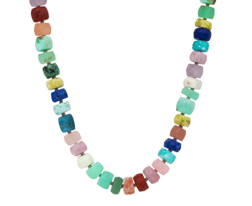 Rainbow Candy Gem Honed Bead Necklace