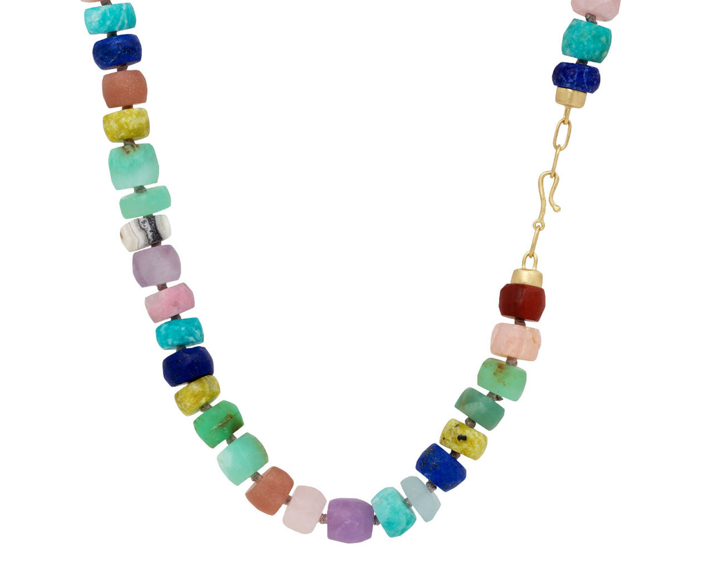 Rainbow Candy Gem Honed Bead Necklace