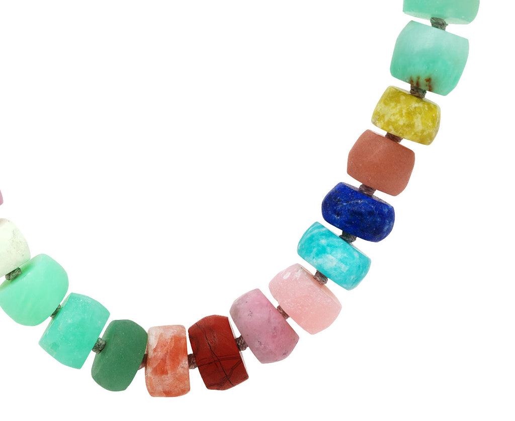 Rainbow Candy Gem Honed Bead Necklace