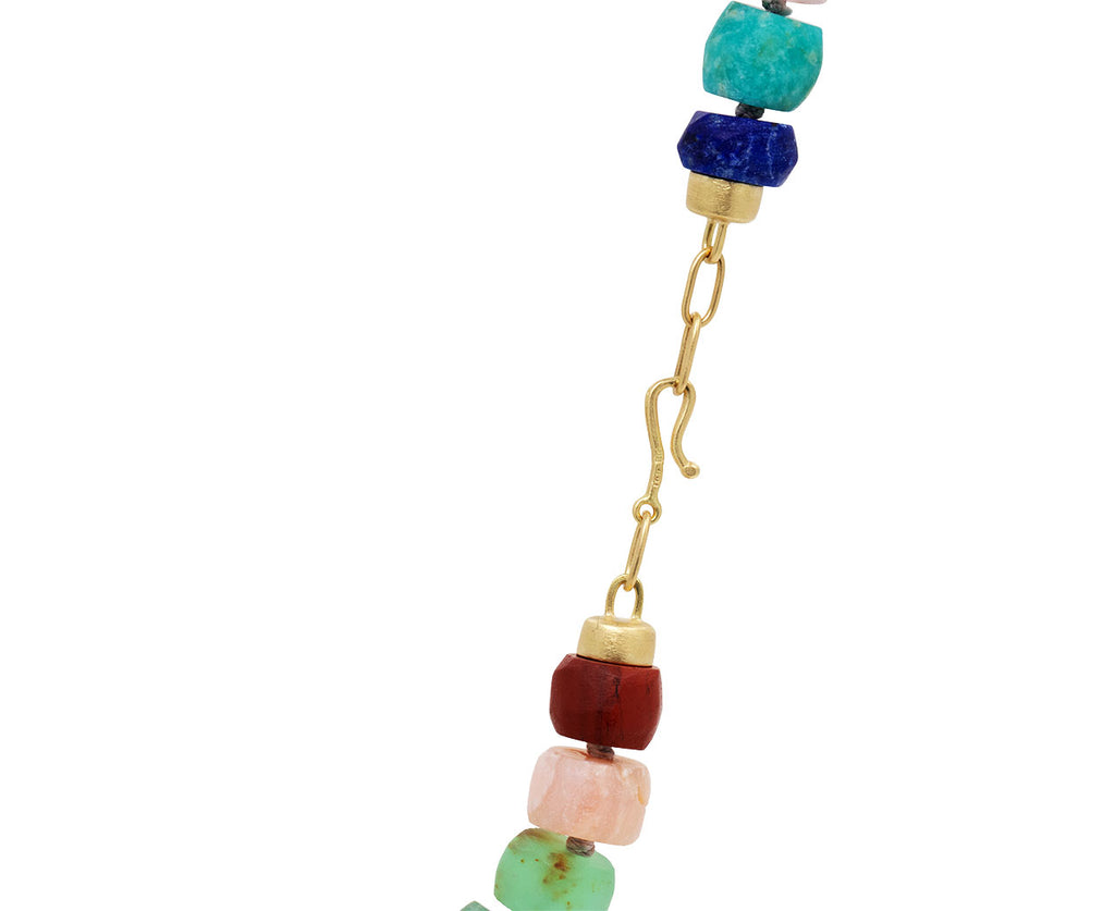 Rainbow Candy Gem Honed Bead Necklace