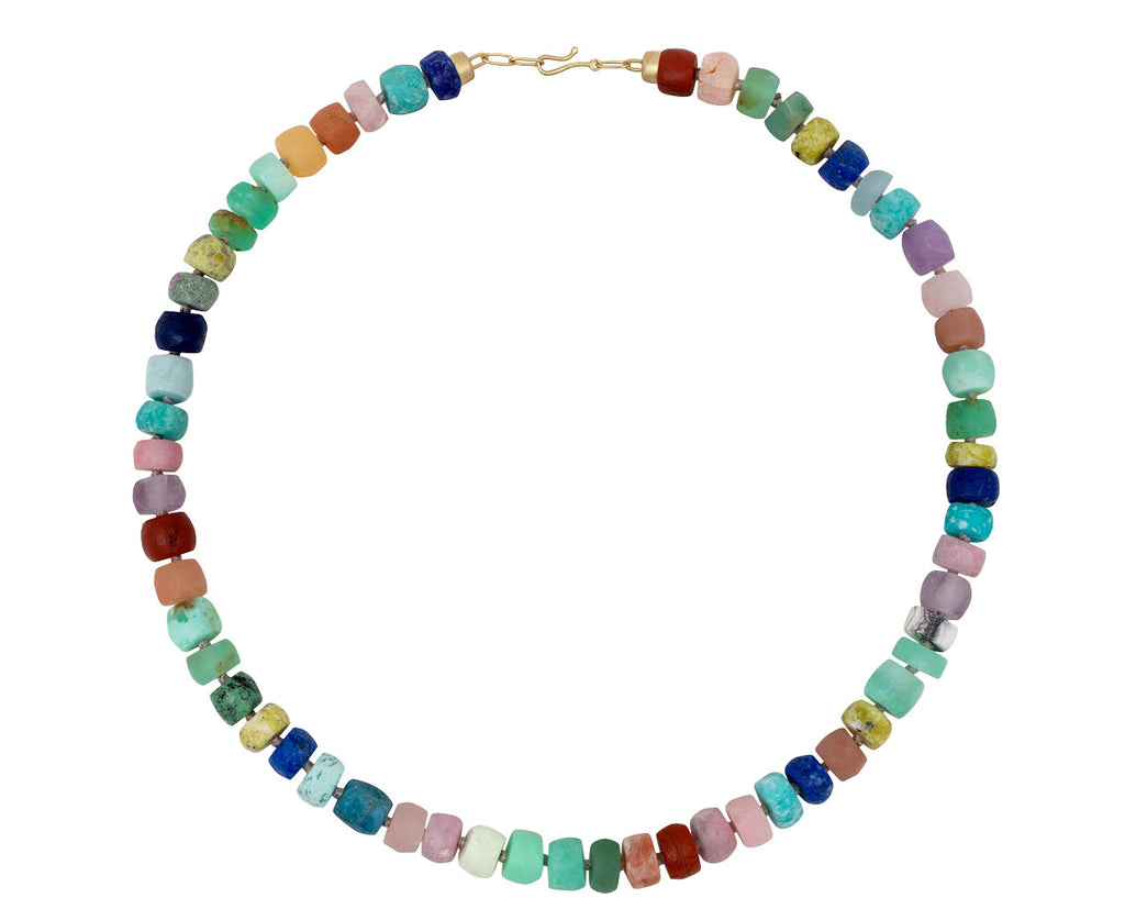 Rainbow Candy Gem Honed Bead Necklace