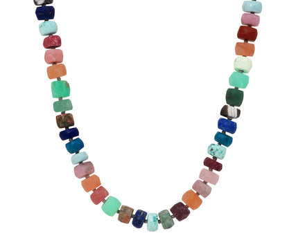 Rainbow Candy Gem Honed Bead Necklace