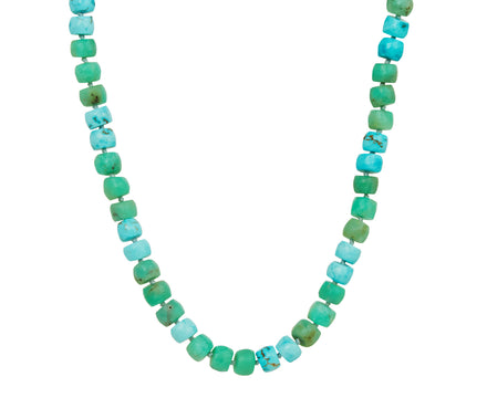 Brooke Gregson Blue and Green Candy Honed Bead Necklace