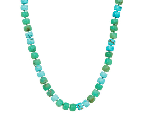 Brooke Gregson Blue and Green Candy Honed Bead Necklace