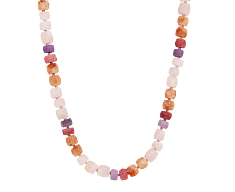 Brooke Gregson Pink Toned Candy Gem Honed Bead Necklace