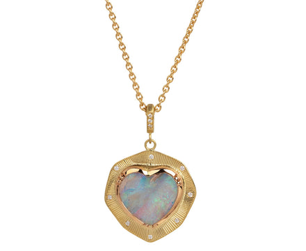 Brooke Gregson Opal Heart Shield Pendant Necklace