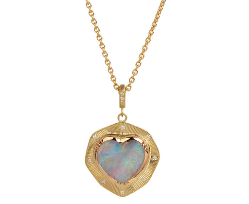 Brooke Gregson Opal Heart Shield Pendant Necklace