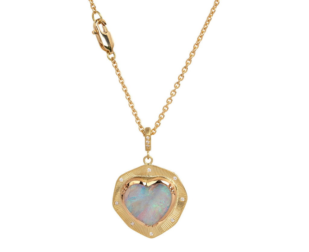 Brooke Gregson Opal Heart Shield Pendant Necklace Clasp